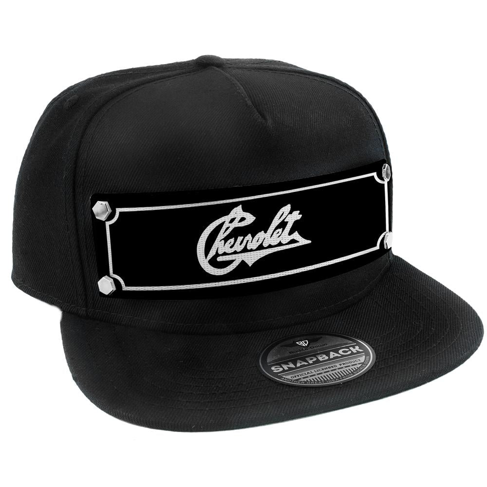 Chevrolet Heritage Script Black & White Embellishment Trucker Hat