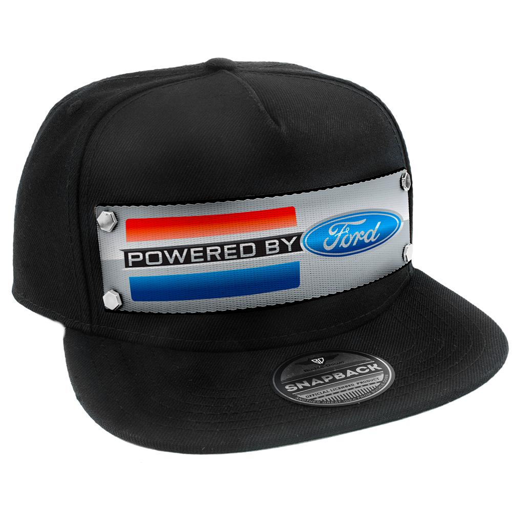 Powered By Ford Stripe Oval Embellishment Trucker Hat Black