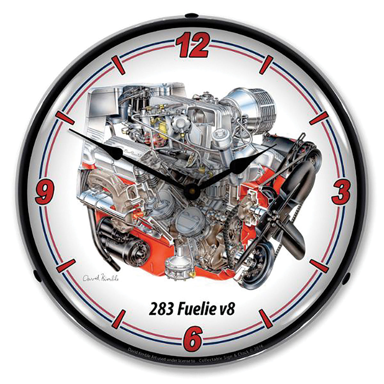 1957-1961 Universal LED Clock 283 Fuelie V8 - CA-UN0038-Corvette-Store-Online