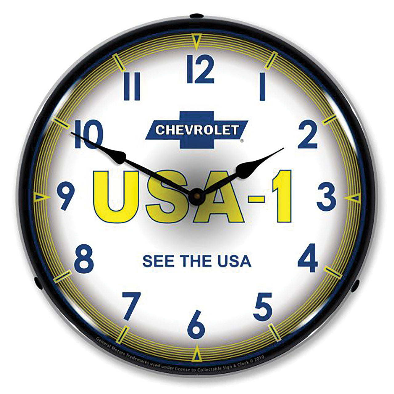 1953-2020 Universal LED Clock Chevrolet USA1 - CA-UN0052-Corvette-Store-Online