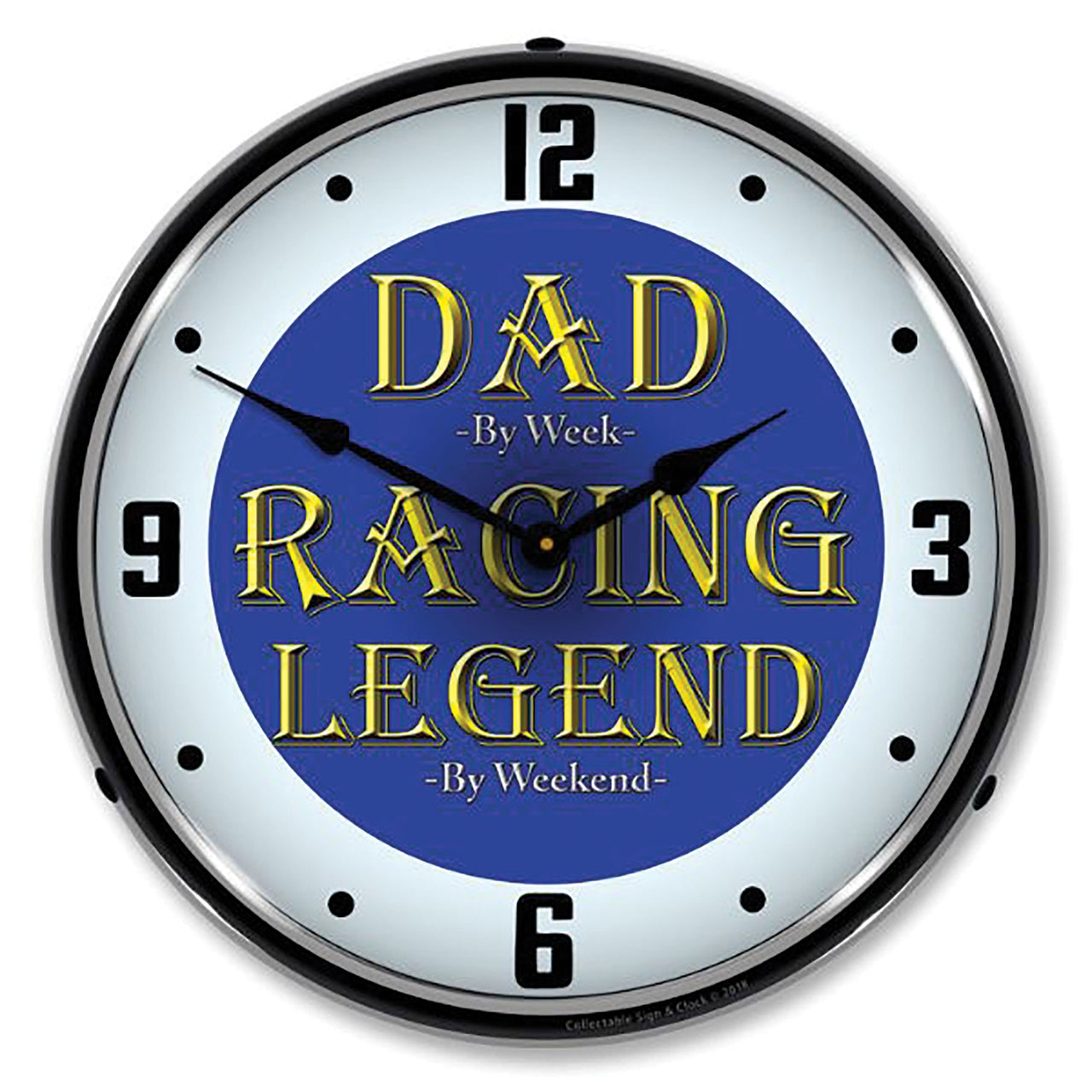 1953-2020 Universal LED Clock Dad The Racing Legend - CA-UN0068-Corvette-Store-Online