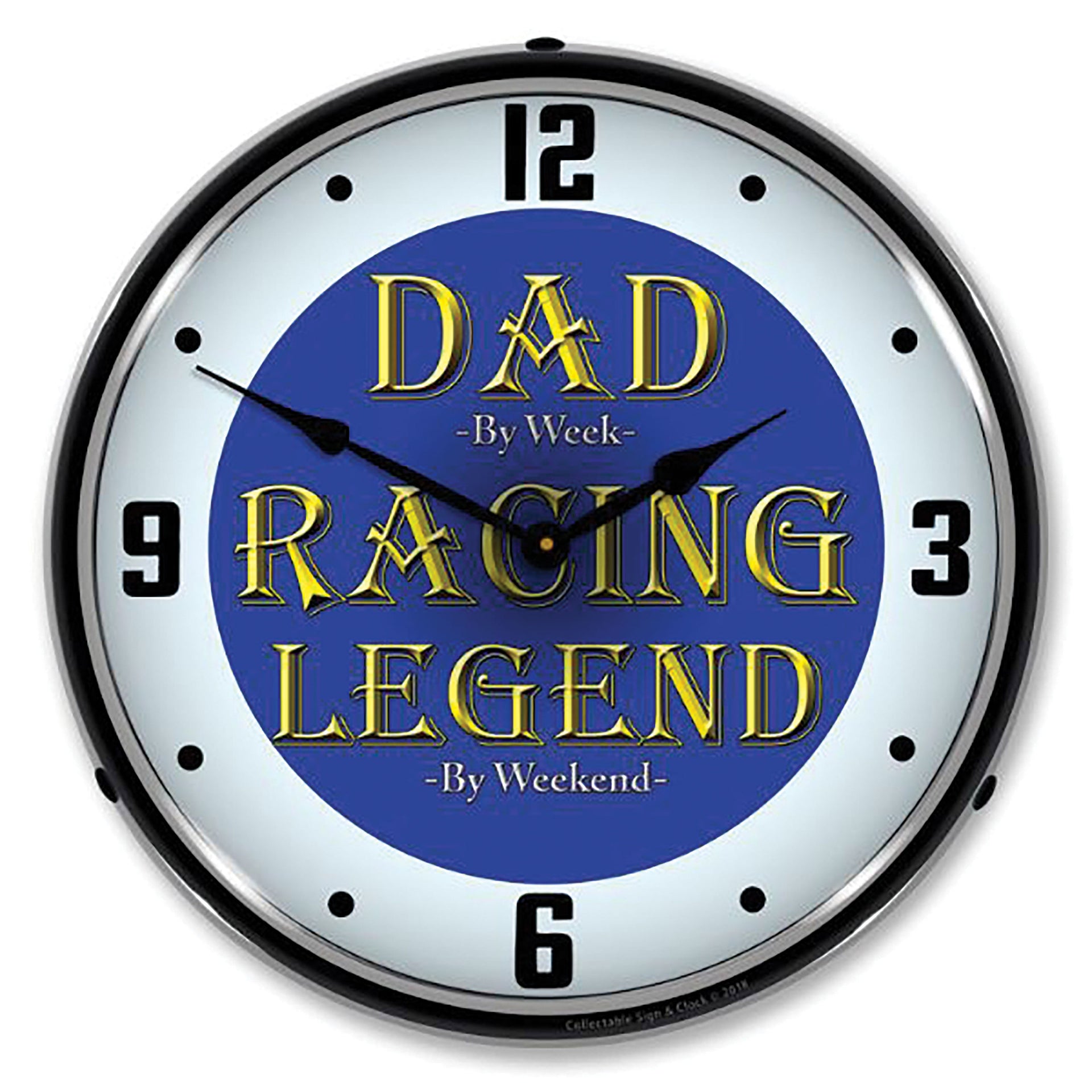 1953-2020 Universal LED Clock Dad The Racing Legend - CA-UN0068-Corvette-Store-Online