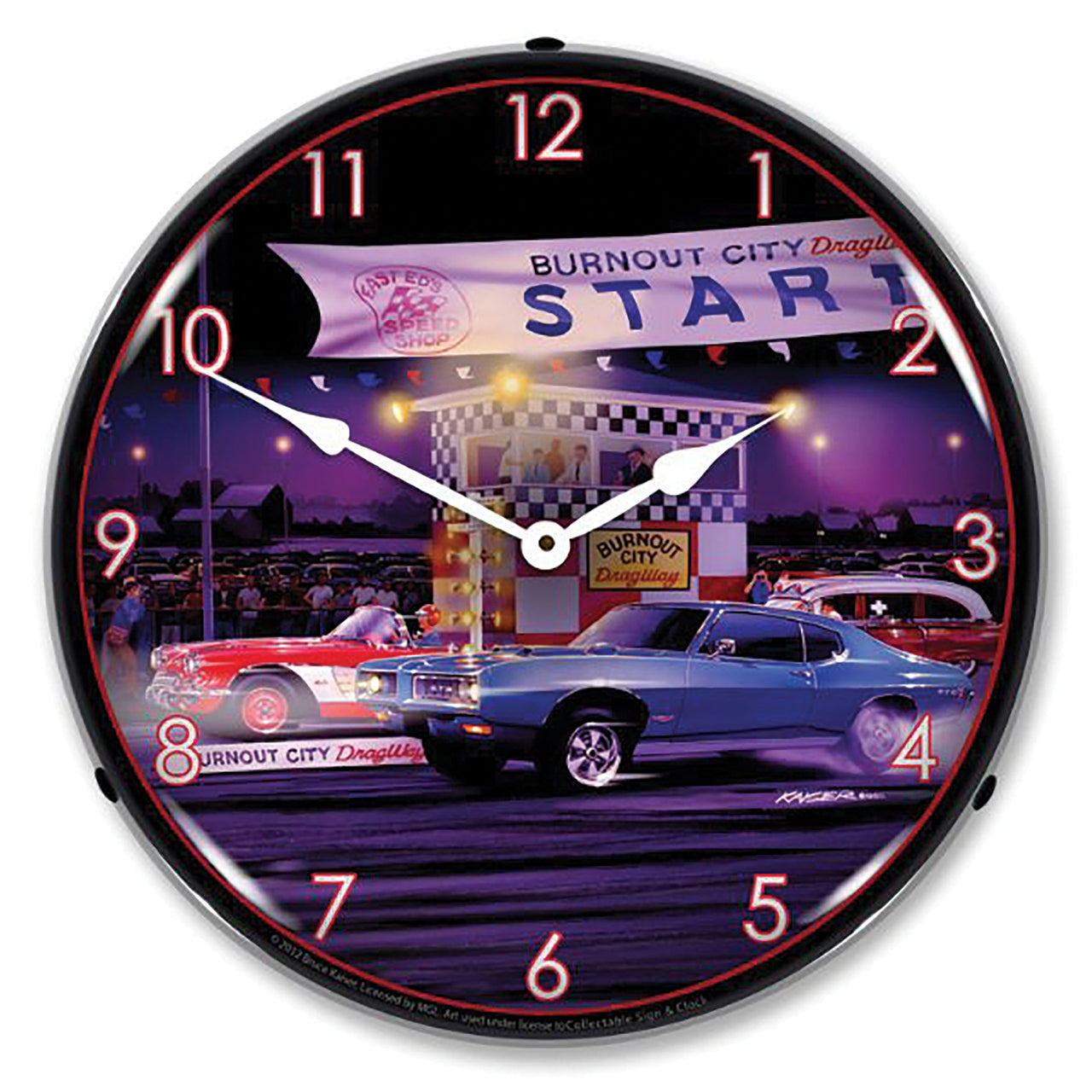 1953-2020 Universal LED Clock Drag City - CA-UN0069-Corvette-Store-Online