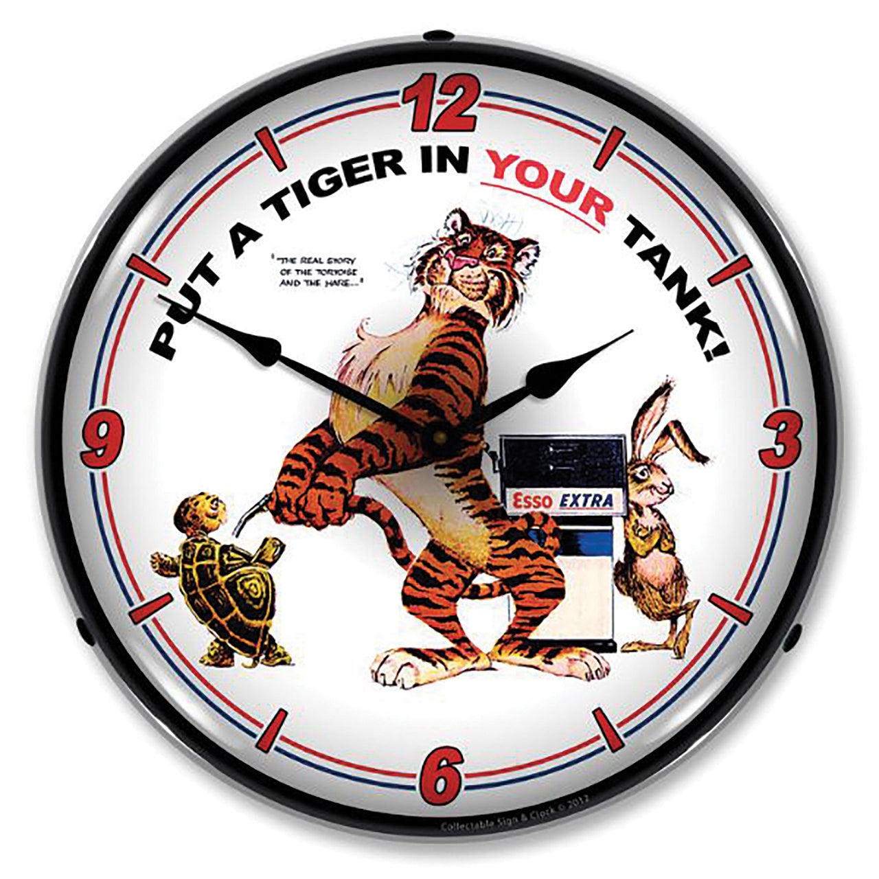 1953-2020 Universal LED Clock Esso Tiger - CA-UN0074-Corvette-Store-Online
