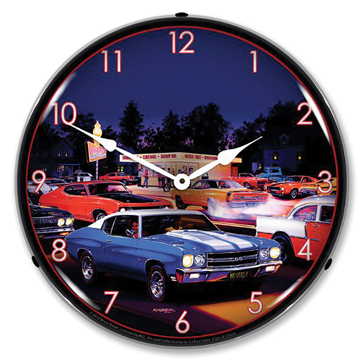 1953-2020 Universal LED Clock Fast Freds - CA-UN0075-Corvette-Store-Online