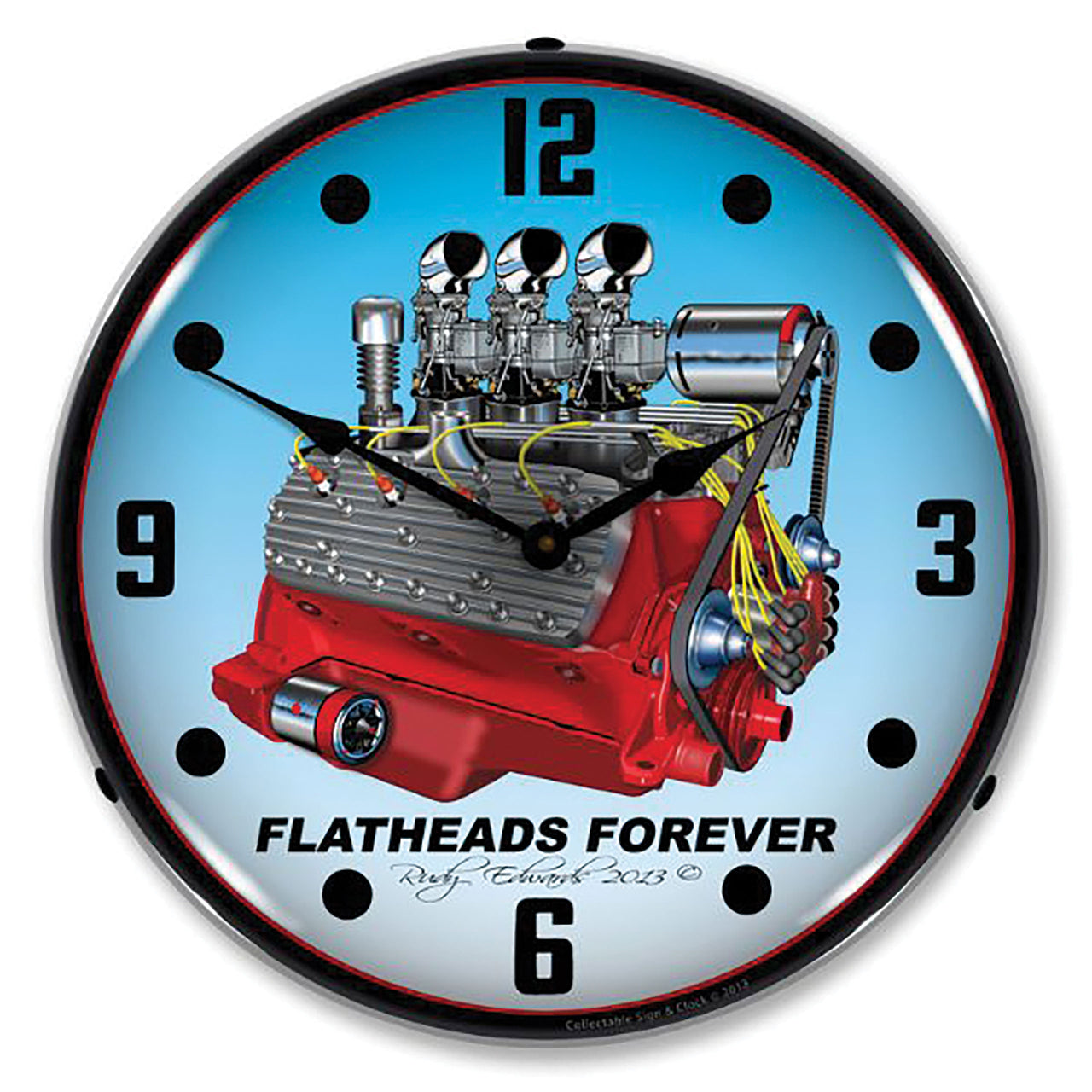 1953-2020 Universal LED Clock Flathead V8 - CA-UN0076-Corvette-Store-Online