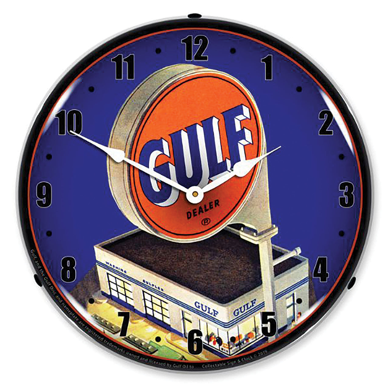 1953-2020 Universal LED Clock Gulf Station 1960 - CA-UN0085-Corvette-Store-Online