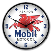 1953-2020 Universal LED Clock Mobil Oil - CA-UN0089-Corvette-Store-Online