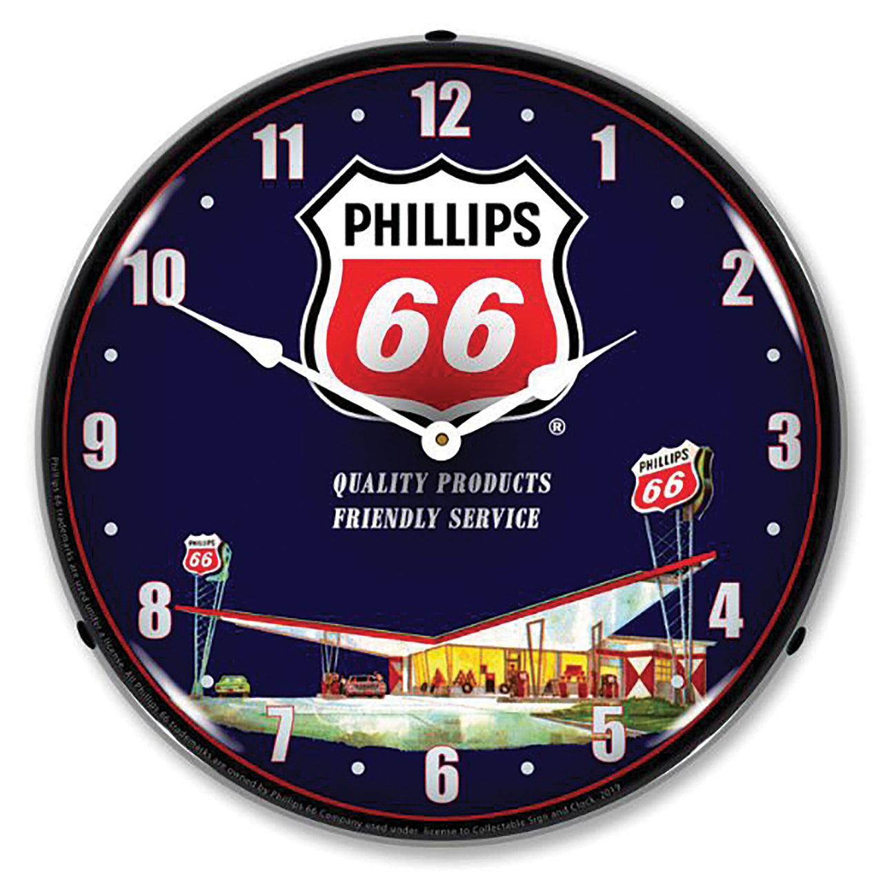 1953-2020 Universal LED Clock Phillips 66 Gas Station - CA-UN0095-Corvette-Store-Online