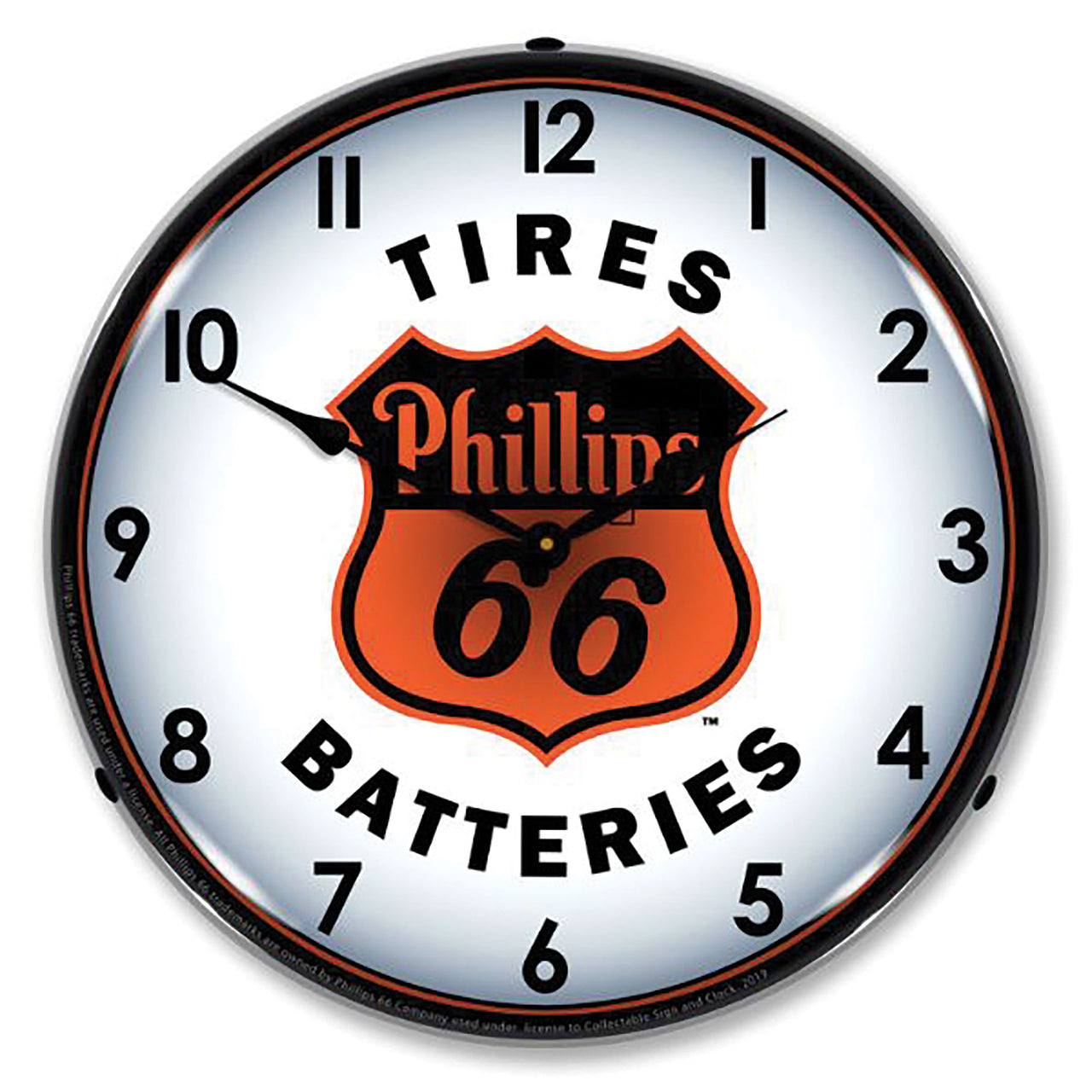1953-2020 Universal LED Clock Phillips 66 Tires & Bat - CA-UN0096-Corvette-Store-Online