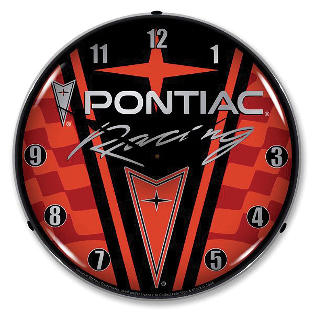 1953-2020 Universal LED Clock Pontiac Racing - CA-UN0100-Corvette-Store-Online