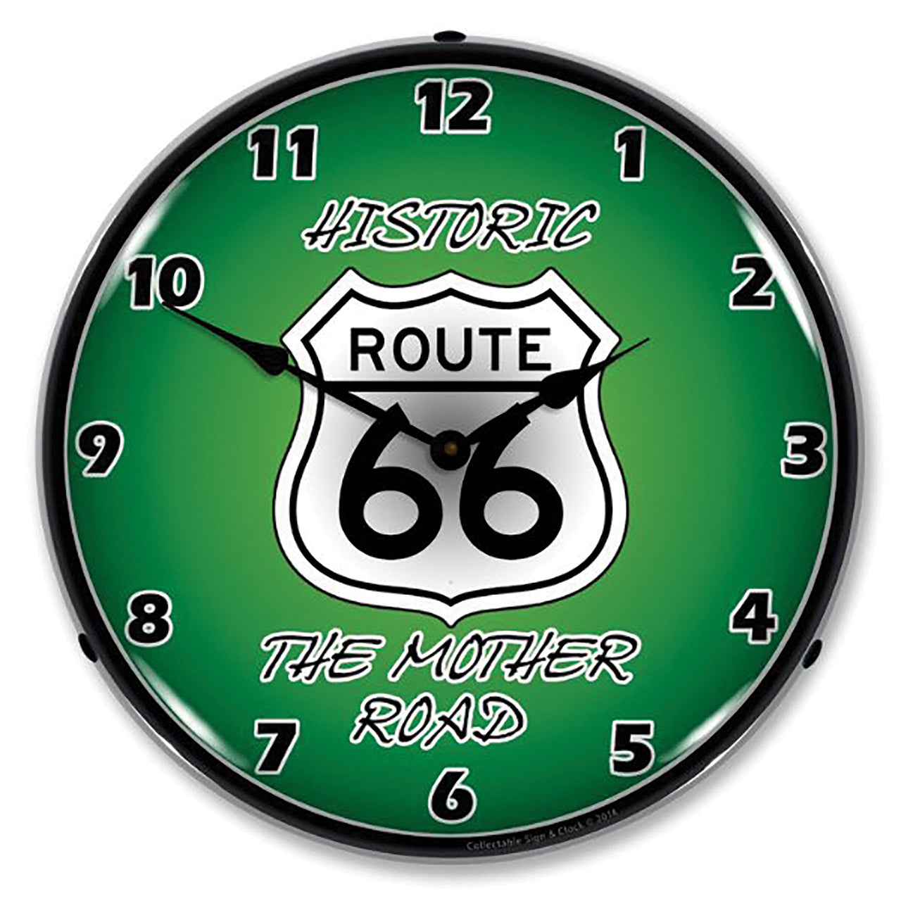 1953-2020 Universal LED Clock Route 66 The Mother Road - CA-UN0105-Corvette-Store-Online