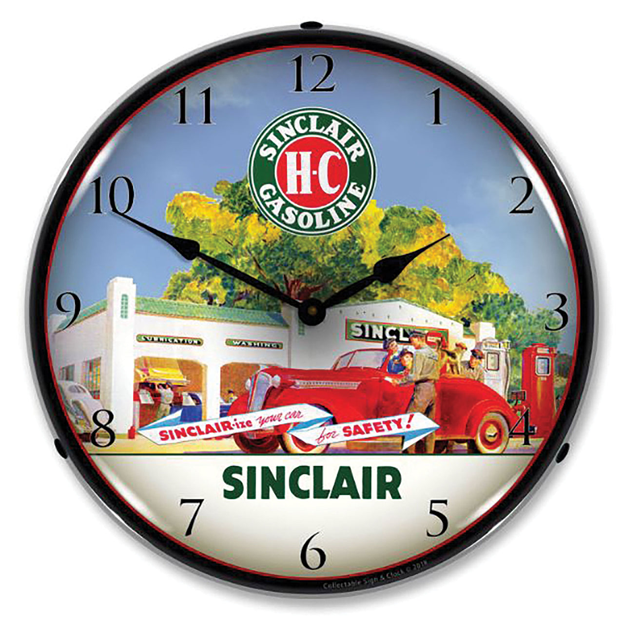 1953-2020 Universal LED Clock Sinclair Station - CA-UN0111-Corvette-Store-Online