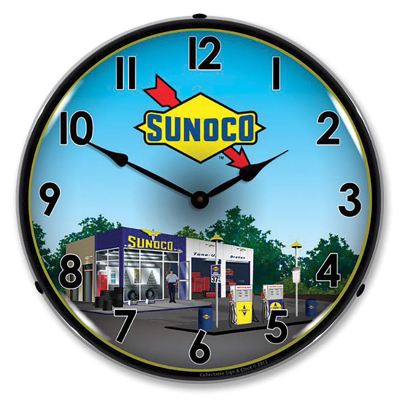 1953-2020 Universal LED Clock Sunoco Station 2 - CA-UN0120-Corvette-Store-Online