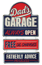 1953-2020 Universal Linked Embossed Tin - Dad's Garage - CA-UN0198-Corvette-Store-Online