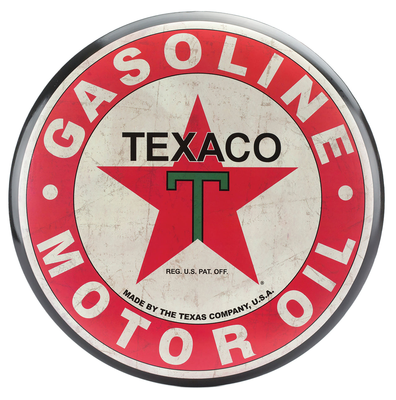 1953-2020 Universal Tin Button Sign - Texaco - CA-UN0218-Corvette-Store-Online