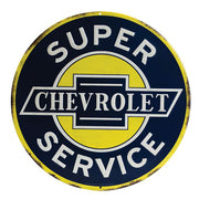1953-2020 Universal Die Cut Embossed Tin - Chevrolet Round - CA-UN0236-Corvette-Store-Online
