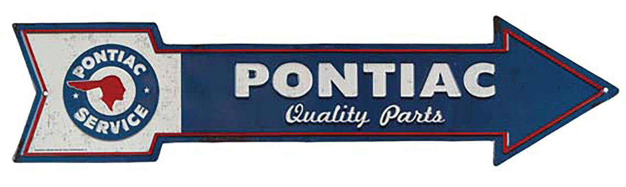 1953-2020 Universal Embossed Tin Sign - Pontiac Quality Parts - CA-UN0323-Corvette-Store-Online