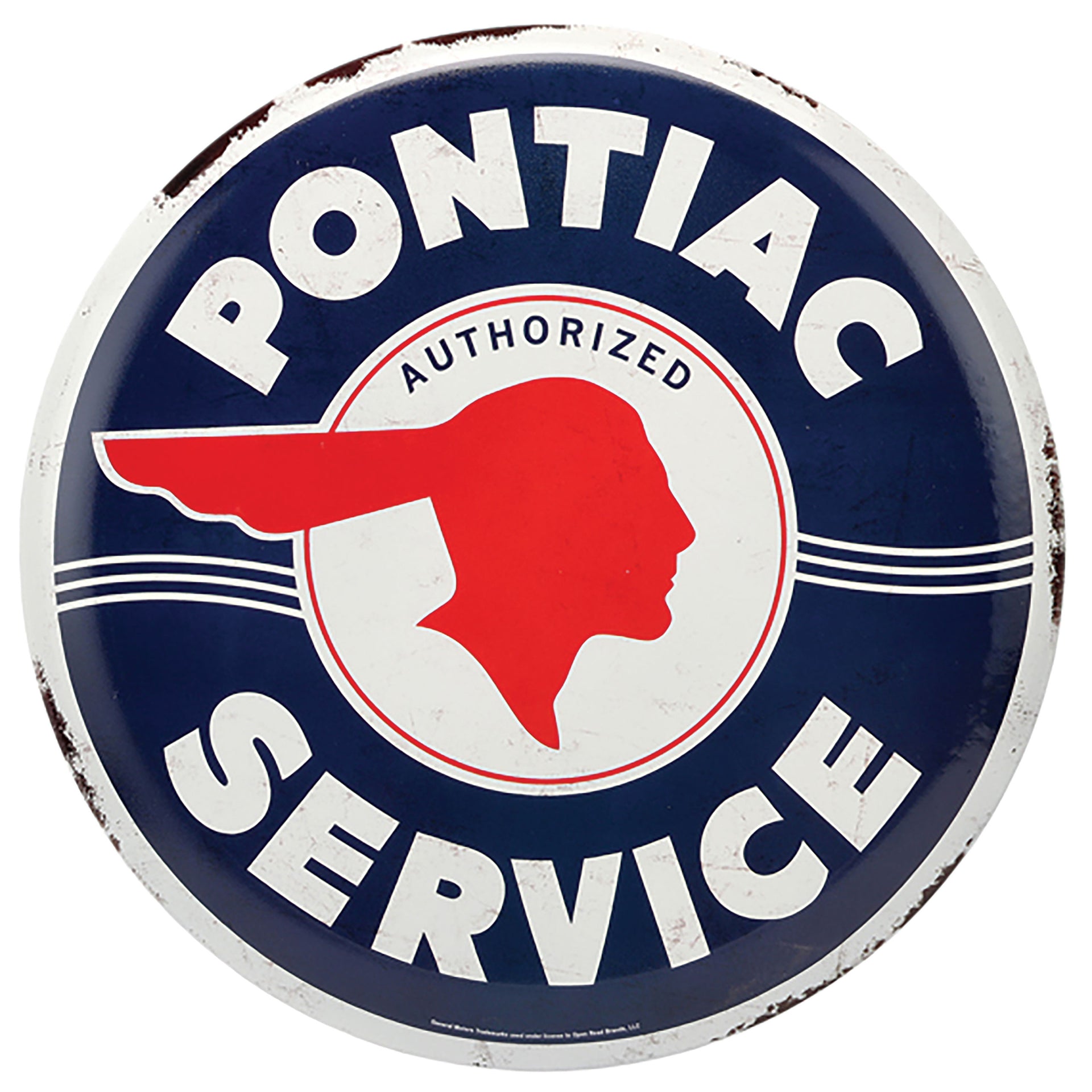 1953-2020 Universal Metal Button Sign - High Gloss - Pontiac Service - CA-UN0324-Corvette-Store-Online