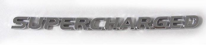 1953-2023 Universal Chrome Supercharged Badge Emblem - Single - CA-UN2473-Corvette-Store-Online