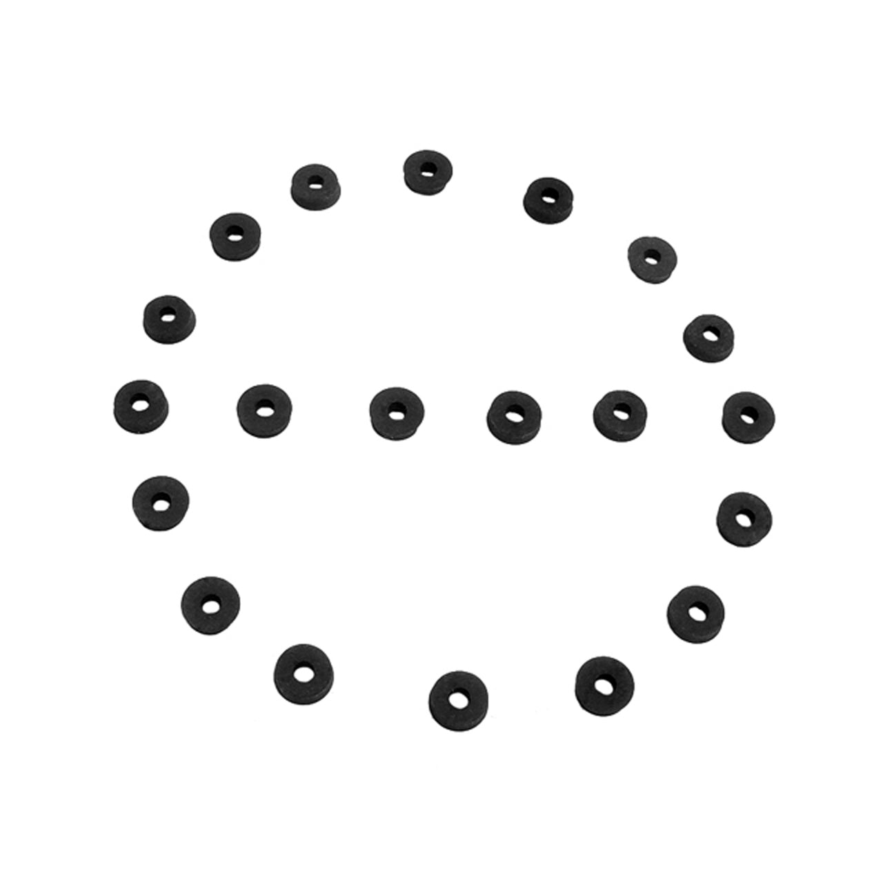 Uw 10 Flat Rubber Washers 1/8" Id, 3/8" Od, 1/16" Thick