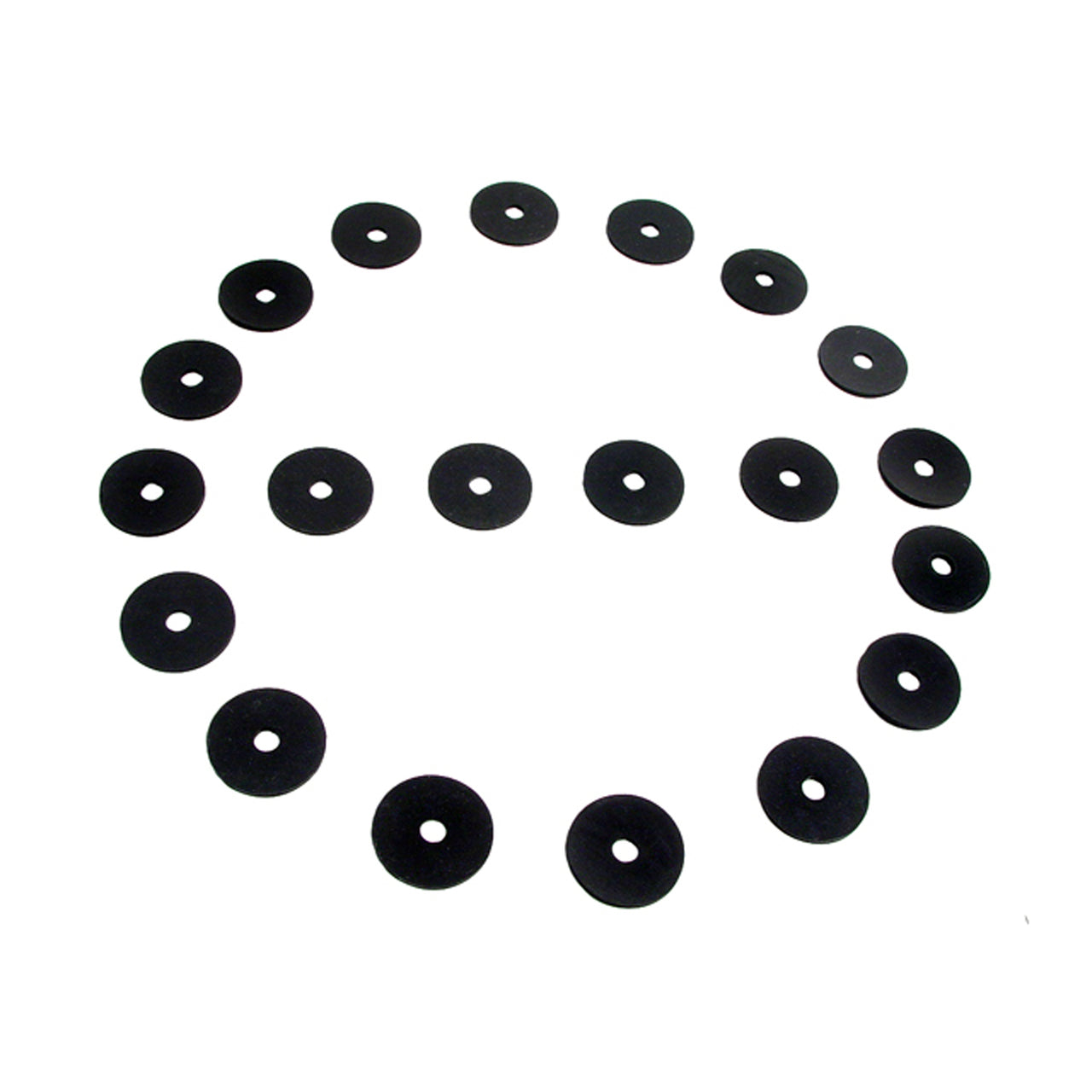 Uw 17 Flat Rubber Washers 7/32" Id, 1" Od, 1/16" Thick