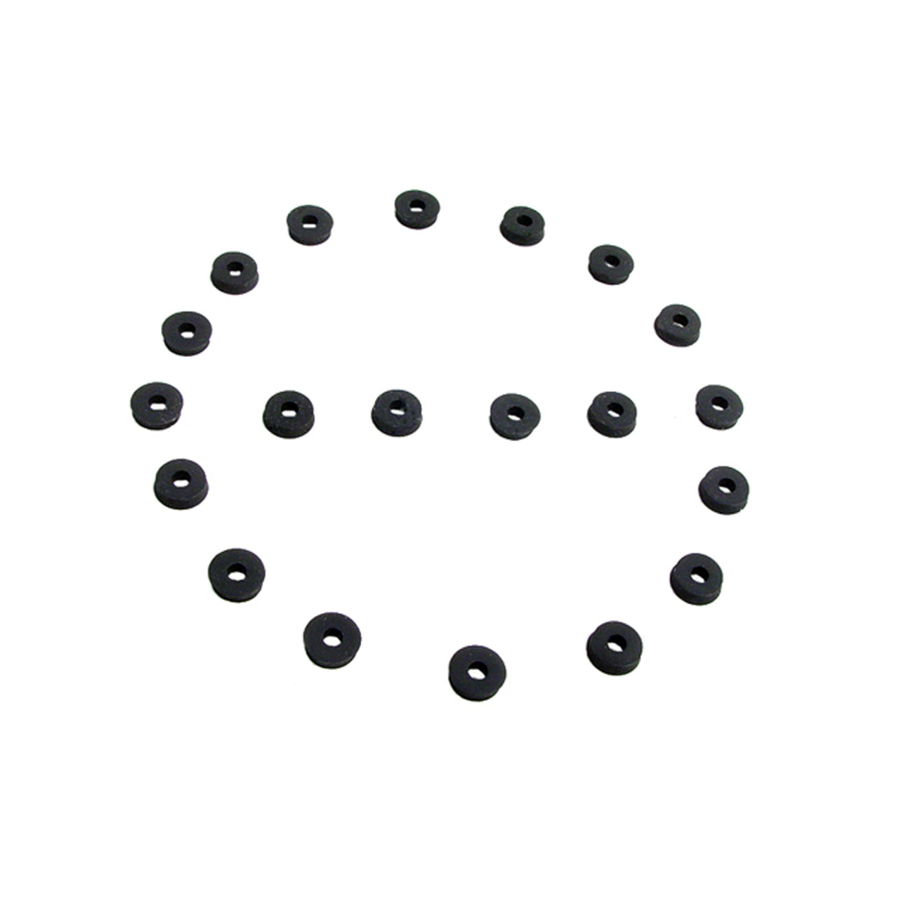 Uw 22 Flat Rubber Washers 1/8" Id, 3/8" Od, 1/8" Thick