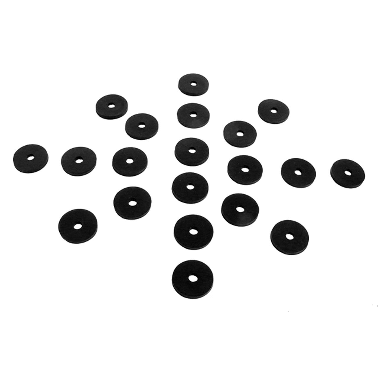 Uw 29 Flat Rubber Washers 7/32" Id, 1" Od, 1/8" Thick