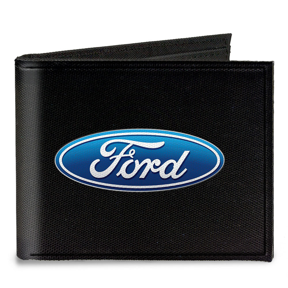 Ford Oval Logo Canvas Bi-Fold Wallet