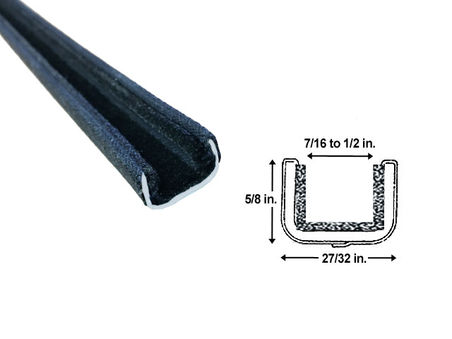 Wc 18-60 Flexible Window Channel Chevrolet C10 Panel 1960-1963, C10 Pickup 1960-1963, C20 Pickup 1960-1963, C30 Panel 1960-1963