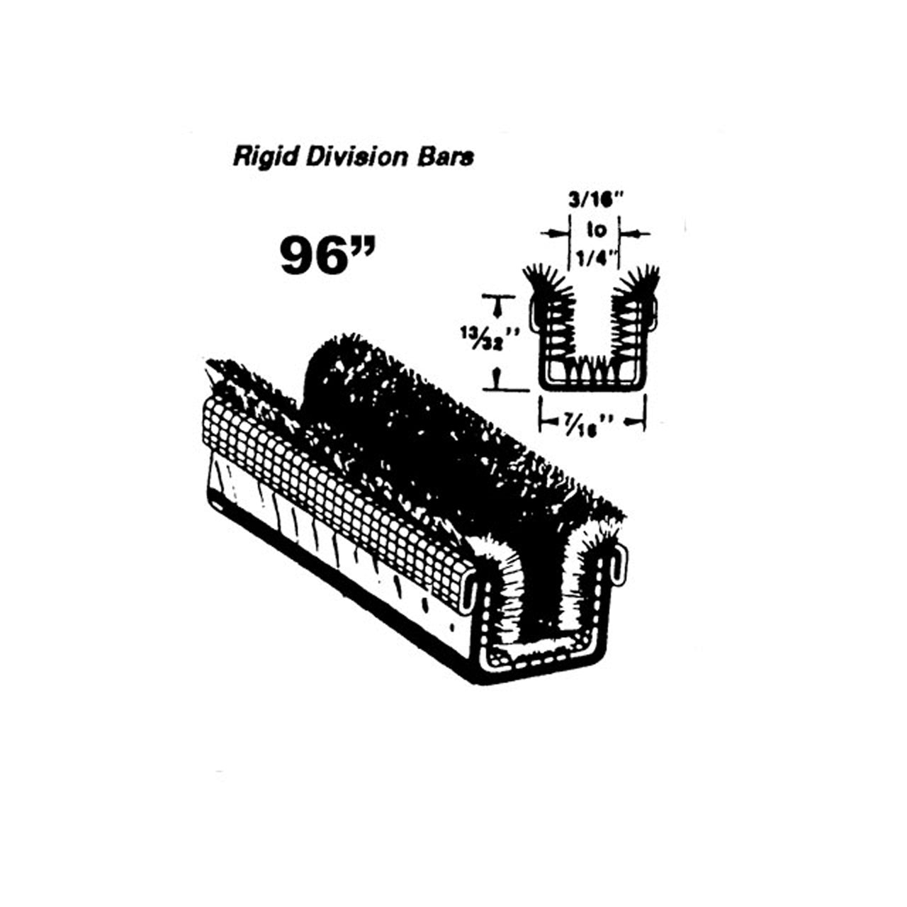 Wc 41-96 Rigid Division-Bar Channel Unbeaded 96 In Long Each Chevrolet Chevy Ii 1962-1967