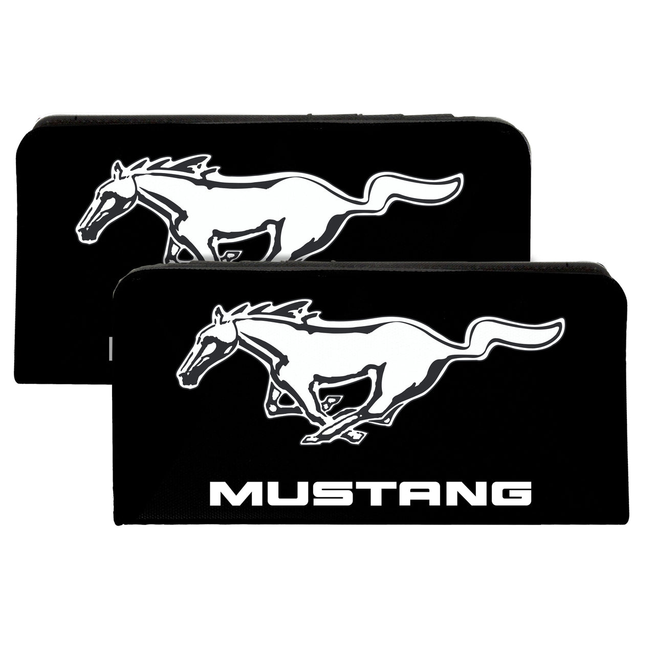 Ford Mustang Black & White Logo Canvas Snap Wallet