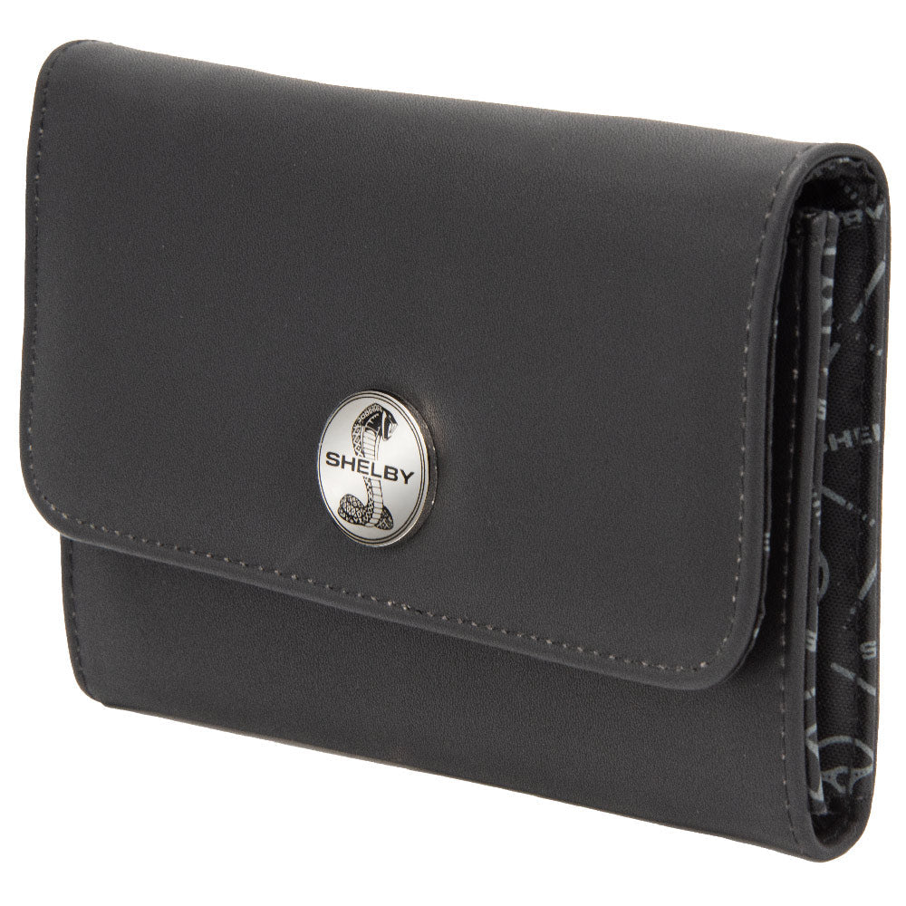 Shelby Cobra Metal Emblem Women's PU Fold Over Wallet