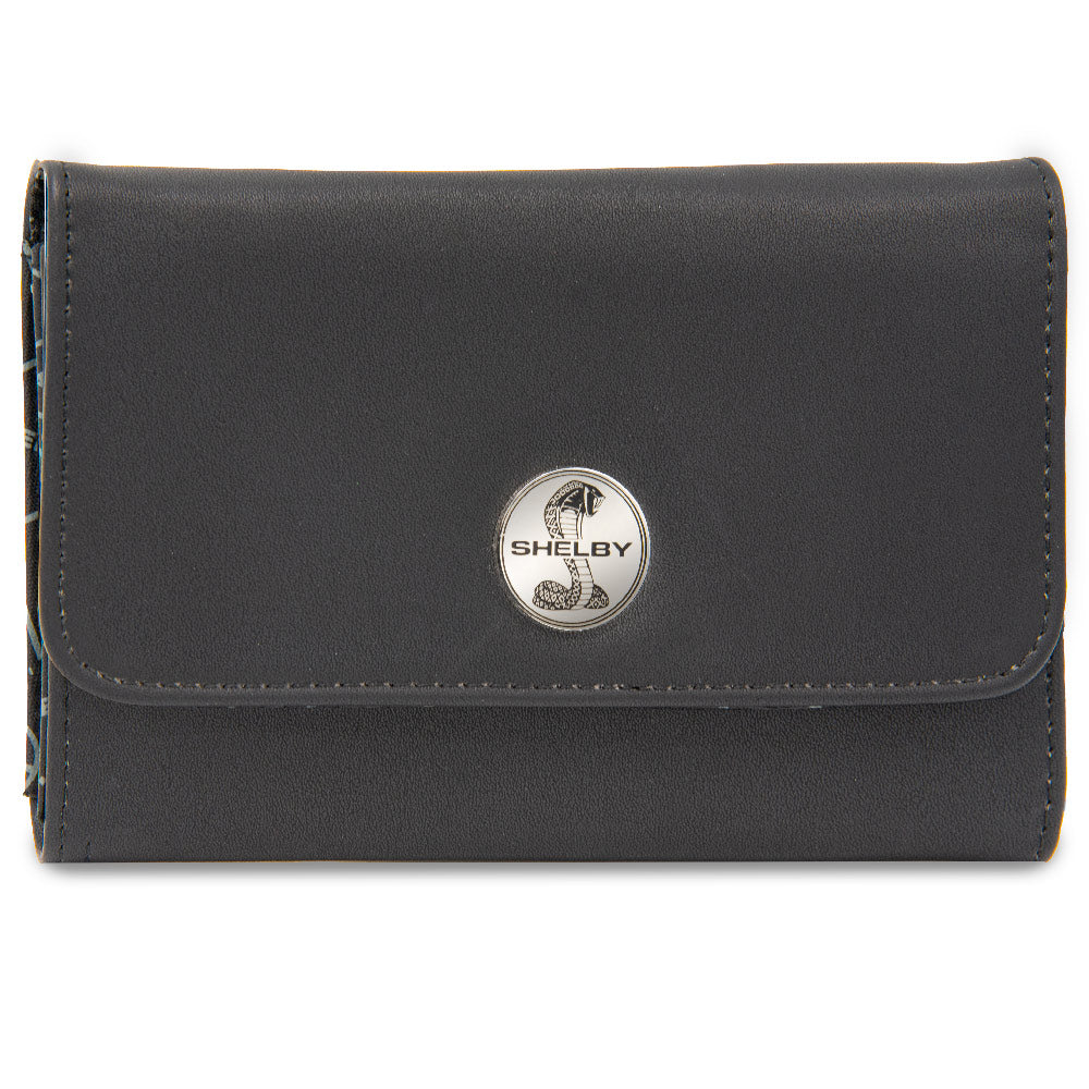 Shelby Cobra Metal Emblem Women's PU Fold Over Wallet