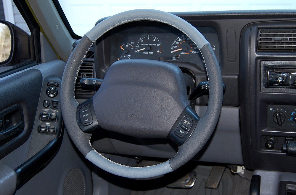 1997-06 Jeep Wrangler TJ steering wheel cover - 2-spoke