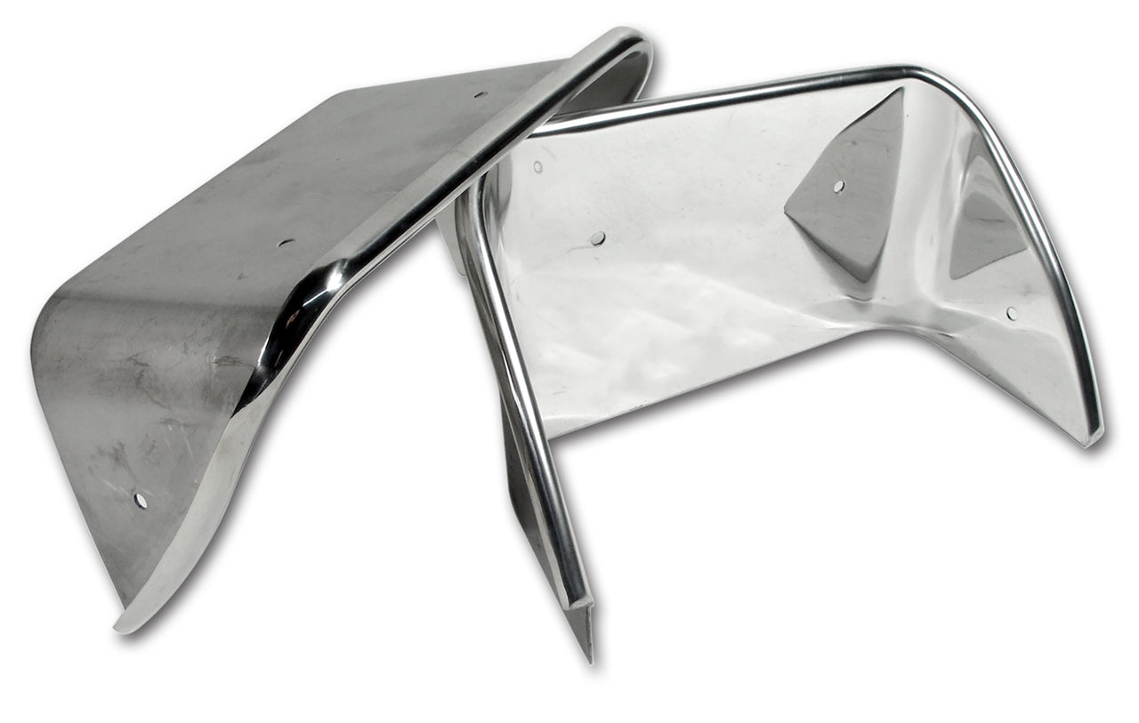 1970-1973 Corvette Exhaust Bezels Polished Stainless Steel - CA-X2019-Corvette-Store-Online