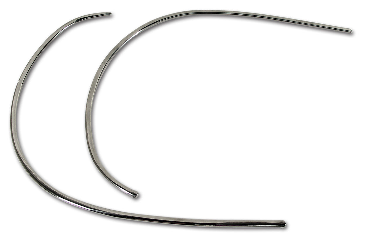 1958-1962 Corvette Kick Panel Trim Strips Stainless Steel - CA-X2027-Corvette-Store-Online