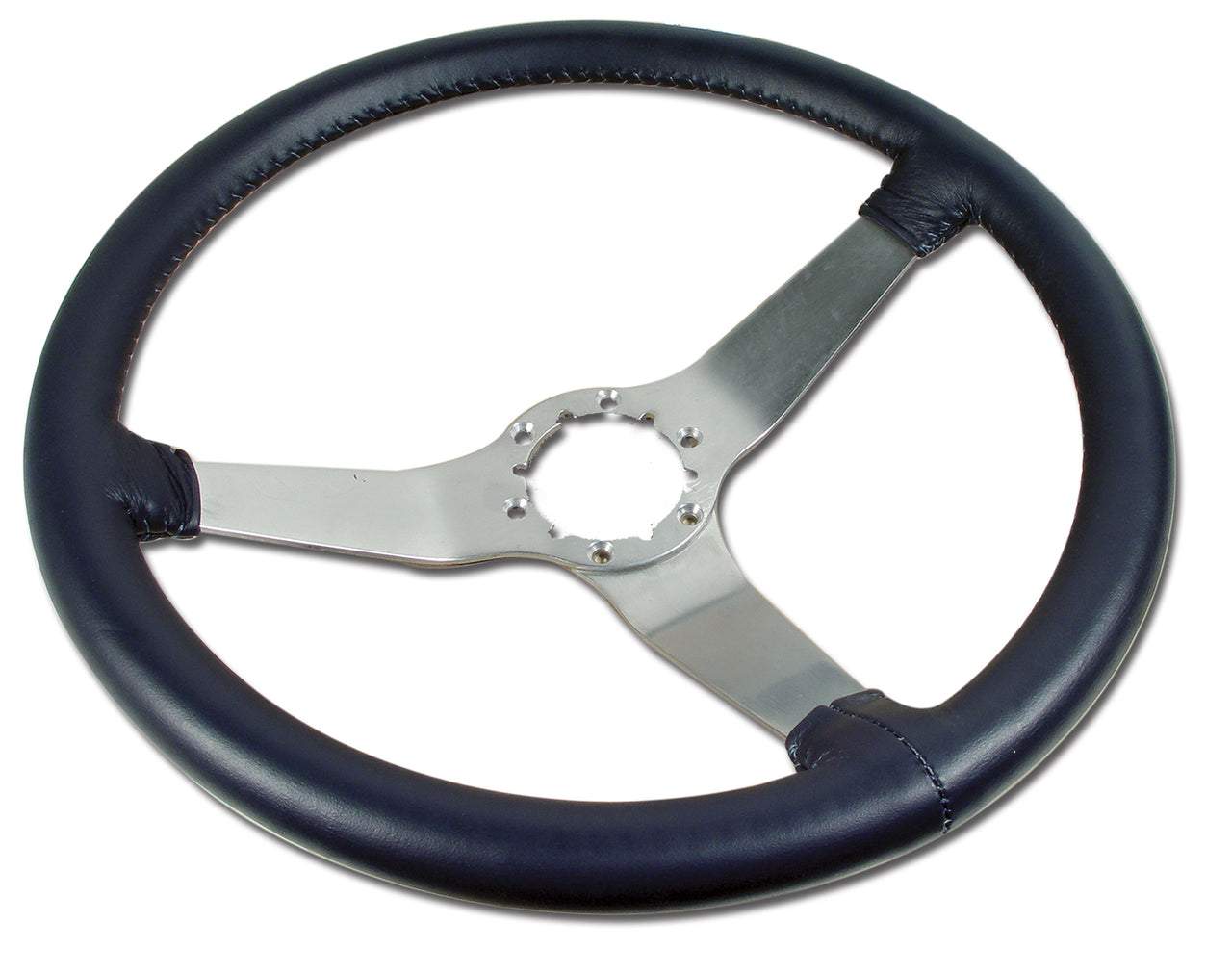 1978-1979 Corvette Reproduction Steering Wheel - Dark Blue Leather W/Satin Spokes - CA-X23748-Corvette-Store-Online