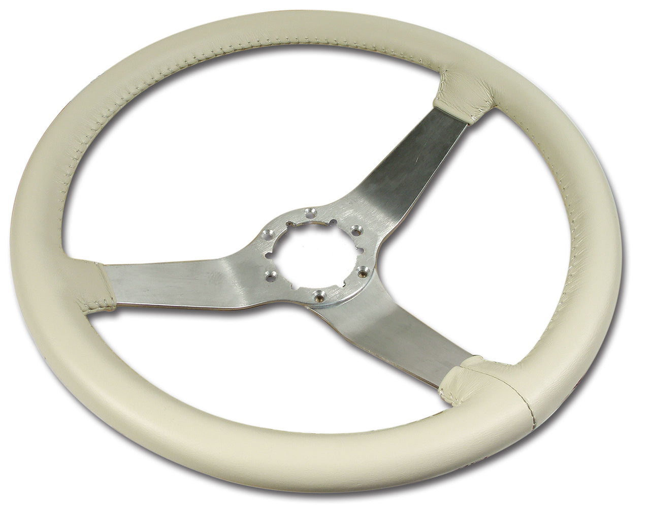 1979-1979 Corvette Reproduction Steering Wheel - Oyster Leather W/Satin Spokes - CA-X23766-Corvette-Store-Online
