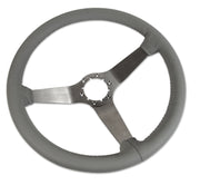 1977-1977 Corvette Reproduction Steering Wheel - Smoke Leather W/Satin Spokes - CA-X23767-Corvette-Store-Online
