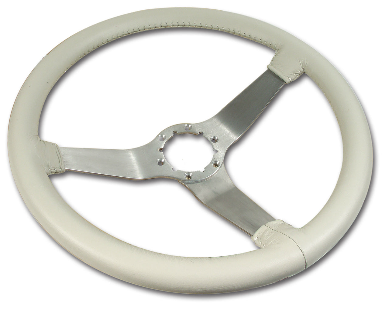 1978-1978 Corvette Reproduction Steering Wheel - Oyster Leather W/Satin Spokes - CA-X23773-Corvette-Store-Online