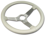 1978-1978 Corvette Reproduction Steering Wheel - Oyster Leather W/Satin Spokes - CA-X23773-Corvette-Store-Online