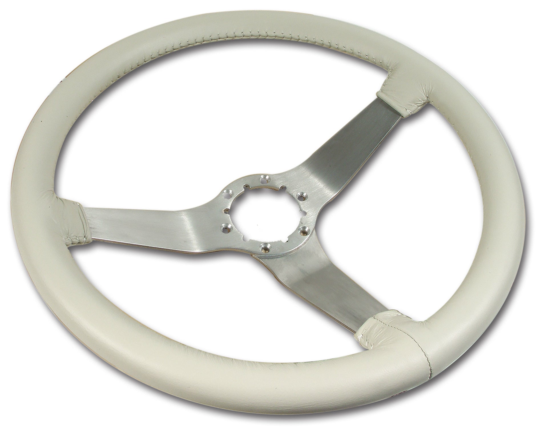 1978-1978 Corvette Reproduction Steering Wheel - Oyster Leather W/Satin Spokes - CA-X23773-Corvette-Store-Online