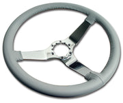 1977-1977 Corvette Leather Steering Wheel - Smoke W/Chrome Spokes - CA-X23867-Corvette-Store-Online
