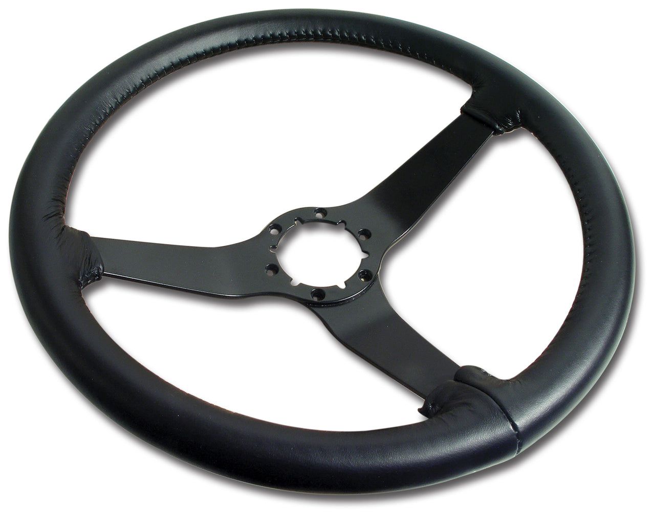 1980-1981 Corvette Reproduction Steering Wheel - Black Leather W/Black Spokes - CA-X23920-Corvette-Store-Online