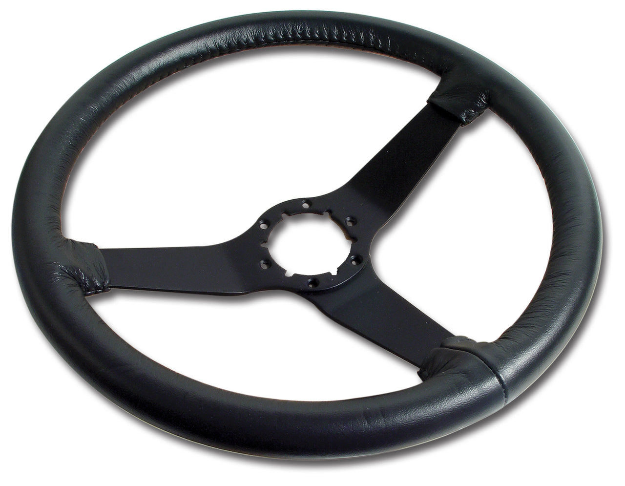 1982-1982 Corvette Reproduction Steering Wheel - Charcoal Leather W/Black Spokes - CA-X23921-Corvette-Store-Online