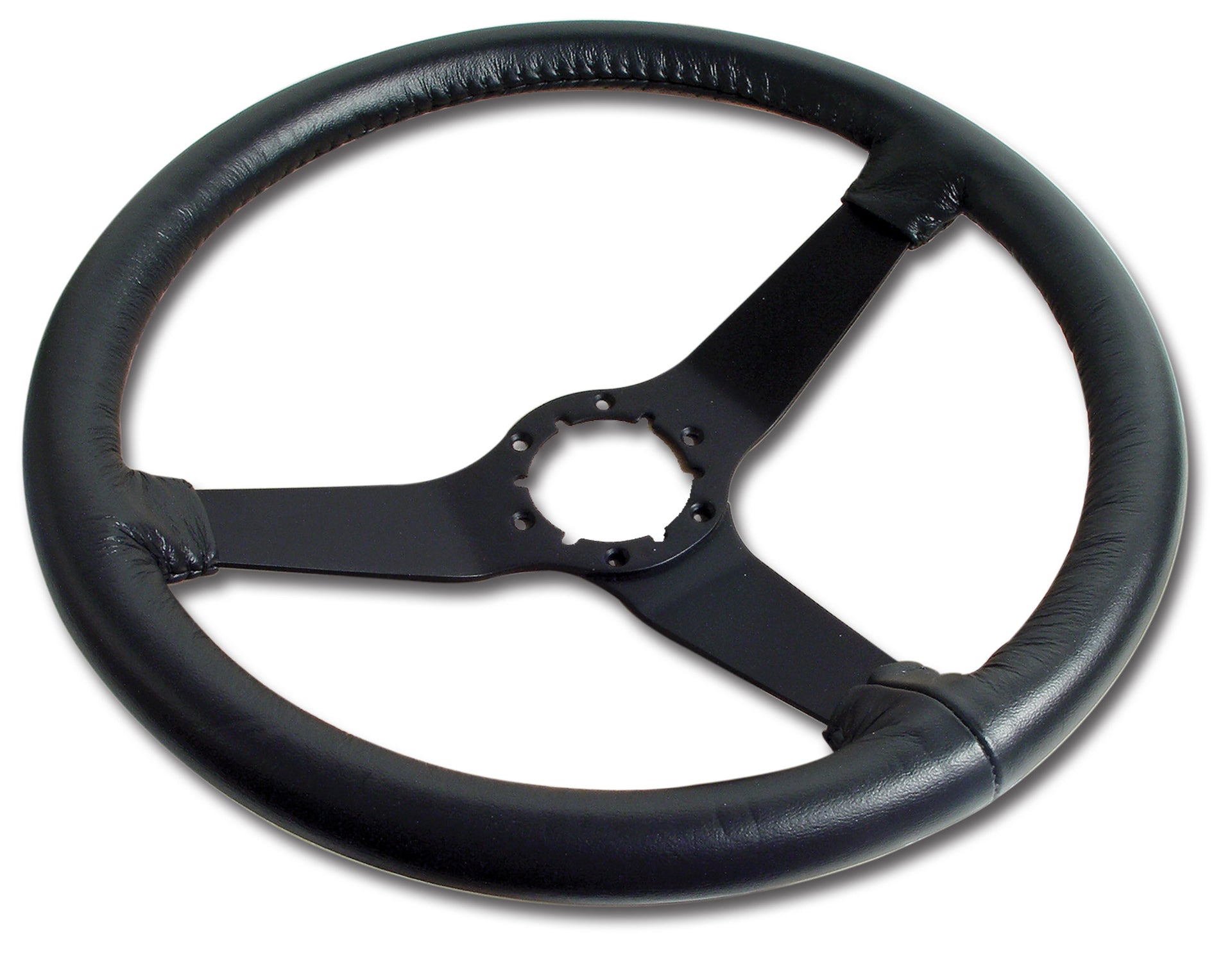 1982-1982 Corvette Reproduction Steering Wheel - Charcoal Leather W/Black Spokes - CA-X23921-Corvette-Store-Online