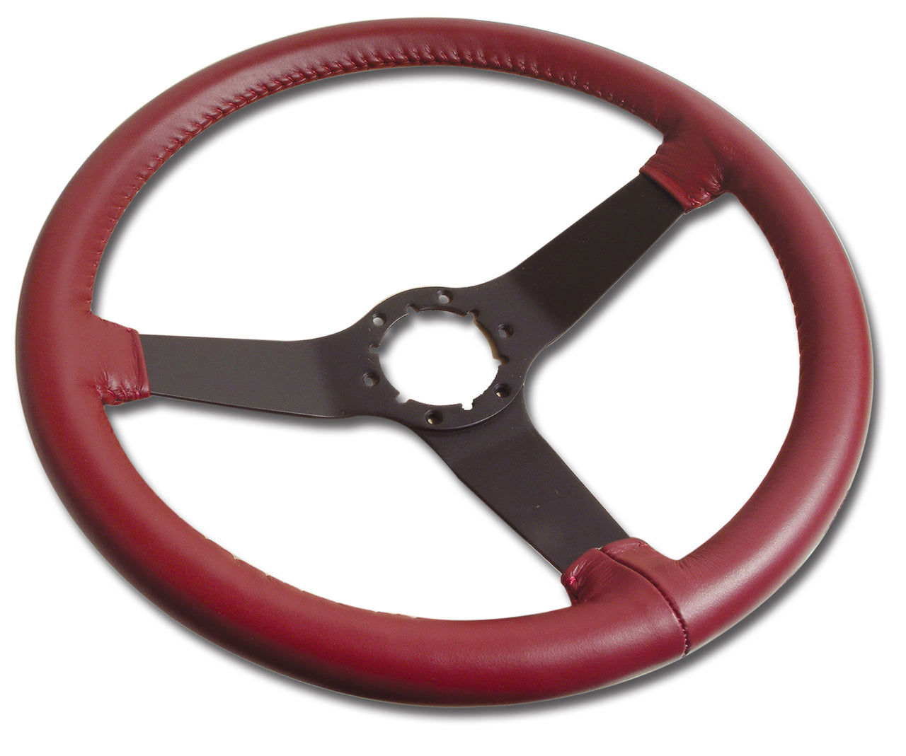 1982-1982 Corvette Reproduction Steering Wheel - Red Leather W/Black Spokes - CA-X23926-Corvette-Store-Online