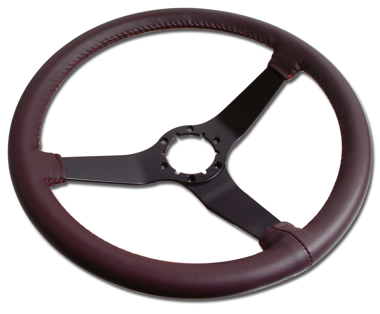 1980-1980 Corvette Reproduction Steering Wheel - Claret Leather W/Black Spokes - CA-X23936-Corvette-Store-Online