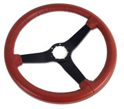 1981-1981 Corvette Reproduction Steering Wheel - Cinnabar Leather W/Black Spokes - CA-X23939-Corvette-Store-Online